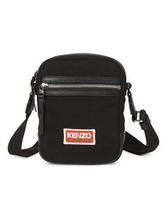 Сумка через плечо с нашивкой-логотипом KENZO, черный