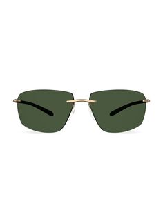 Прямоугольные солнцезащитные очки Streamline Biscayne Bay 64 мм Silhouette, черный