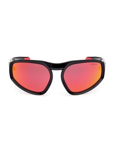 Литые спортивные солнцезащитные очки 62 мм Moncler, черный