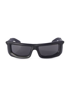 Зеркальные солнцезащитные очки из вулканита 62MM Off-White, черный