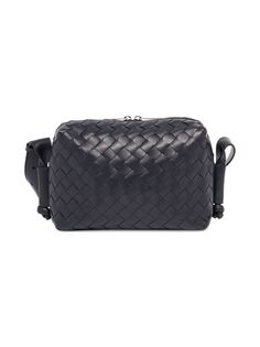 Кожаная сумка через плечо Borsa Bottega Veneta, серебряный