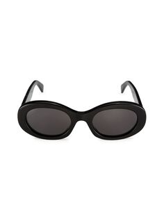 Овальные солнцезащитные очки из ацетата 52 мм CELINE, черный