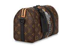 Сумка кожаная мужская Louis Vuitton SS21 Keepall через плечо, коричневый