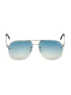 Солнцезащитные очки-авиаторы Snatch Bevel 61MM Vintage Frames Company, белый