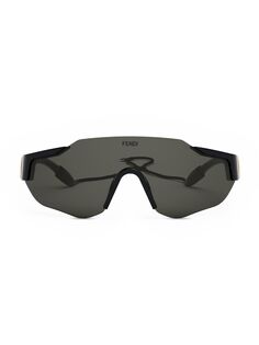 Солнцезащитные очки Baguette с геометрическим рисунком 141 мм Fendi, черный