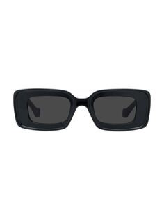 Прямоугольные солнцезащитные очки 46 мм Loewe, черный
