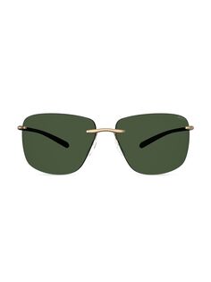 Прямоугольные солнцезащитные очки Streamline Cape Florida 66 мм Silhouette, черный