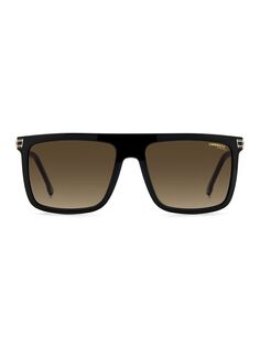 Квадратные солнцезащитные очки Гавана 58 мм Carrera, черный