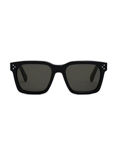 Квадратные солнцезащитные очки Bold с 3 точками 53 мм CELINE, черный