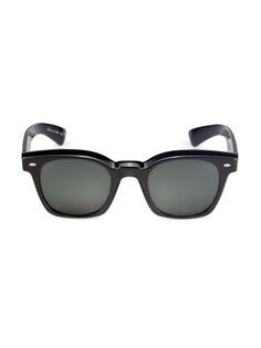 Прямоугольные солнцезащитные очки Merceaux 50 мм Brunello Cucinelli &amp; Oliver Peoples, черный