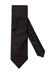 Жаккардовый галстук с цветочным принтом Eton, черный