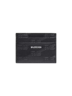 Футляр для карт с тиснением Monogram в коробке Balenciaga, черный