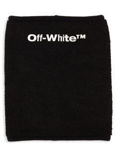 Шарф с эластичным ворсом и шнурком Off-White, черный