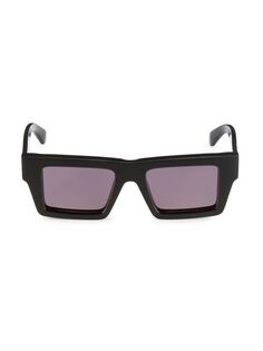 Солнцезащитные очки Nassau 51 мм квадратной формы из ацетата прямоугольной формы Off-White, черный