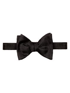 Жаккардовый галстук-бабочка в горошек Eton, черный