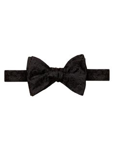 Жаккардовый галстук-бабочка с цветочным принтом Eton, черный