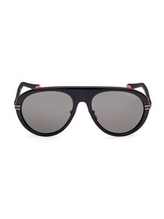 Солнцезащитные очки-авиаторы Navigaze 57MM Moncler, черный