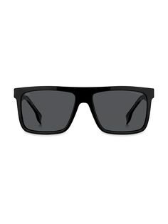 Прямоугольные солнцезащитные очки Гавана 59MM BOSS, черный