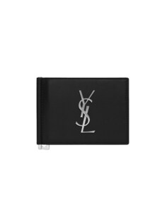 Кошелек Cassandre Bill Clip из гладкой кожи Saint Laurent, черный