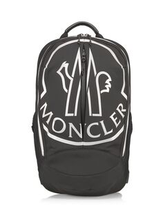 Рюкзак с вырезанным логотипом Moncler, черный