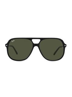 Квадратные солнцезащитные очки RB2198 Bill 60MM Ray-Ban, черный