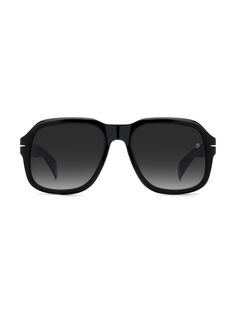 7090/S Квадратные солнцезащитные очки 55 мм David Beckham, черный