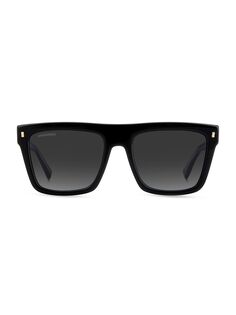 Пластиковые квадратные солнцезащитные очки 54 мм Dsquared2, черный