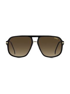 Пластиковые солнцезащитные очки-авиаторы 60 мм Carrera, черный
