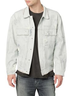 Джинсовая куртка свободного кроя Trucker Hudson Jeans, белый