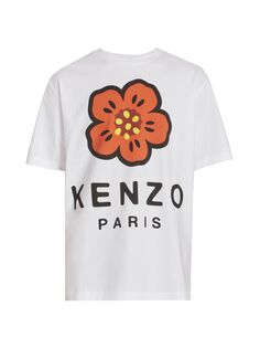 футболка с логотипом мака KENZO, белый