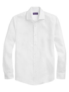 Классическая льняная спортивная рубашка Ralph Lauren Purple Label, белый