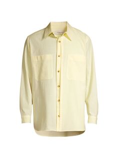 Многослойная хлопковая рубашка Le17Septmbre, желтый