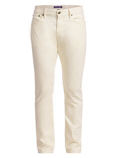 Узкие джинсы с пятью карманами Ralph Lauren Purple Label, кремовый