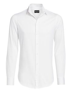 Спортивная рубашка из джерси Giorgio Armani, белый