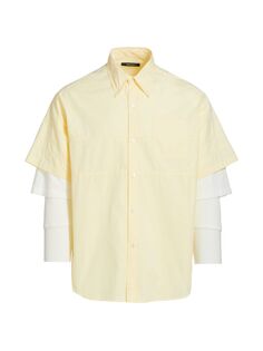 Многослойная рубашка на пуговицах Undercover, желтый