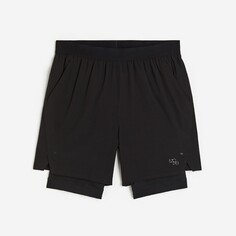 Спортивные шорты H&amp;M DryMove Double-layered, черный H&M