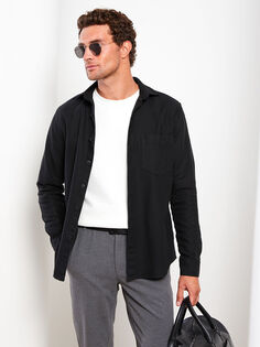 Мужская куртка-рубашка Regular Fit с длинным рукавом LC Waikiki Basic
