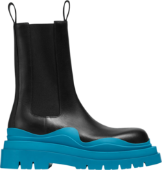 Ботинки Bottega Veneta Tire Boot Black Amalfi Blue, черный