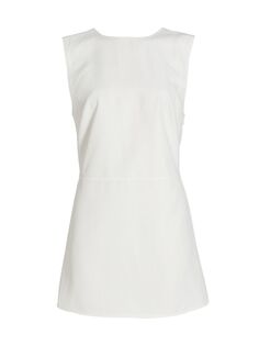 Мини-платье из смесового льна Loulou Studio, белый