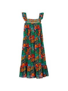 Платье Little Girl&apos;s &amp; Girl&apos;s Fonds Marins из разноцветной вуали Vilebrequin