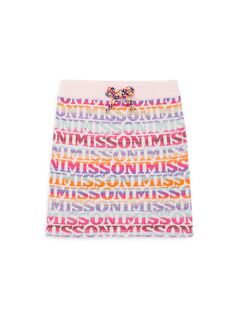 Жаккардовая юбка-свитер с логотипом для маленьких девочек и девочек Missoni, розовый