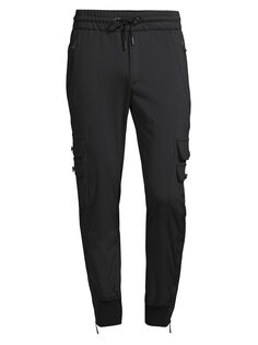 Спортивные штаны-карго с кулиской KNT by Kiton, черный