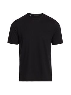 Однотонная футболка с круглым вырезом Saks Fifth Avenue, черный
