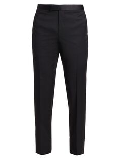 Шерстяные брюки-смокинги Saks Fifth Avenue, черный