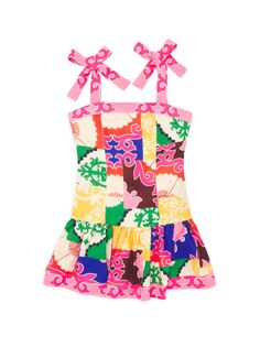 Платье Verano Road Kaio для маленьких девочек и девочек Agua Bendita, разноцветный