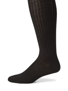 Носки в рубчик из смесовой шерсти мериноса Marcoliani, черный