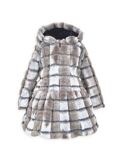 Пальто с капюшоном и молнией спереди для маленьких девочек и девочек Widgeon, разноцветный