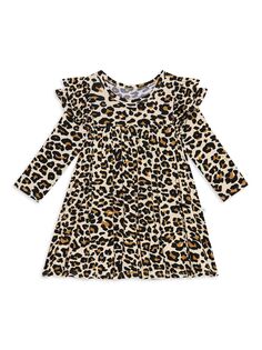 Платье с леопардовым принтом Lana для маленьких девочек Posh Peanut