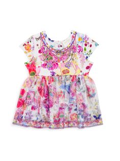 Платье для девочки из джерси с принтом и тюлем CAMILLA, разноцветный