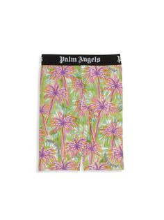 Байкерские шорты с пальмовым деревом для маленьких девочек и девочек Palm Angels, разноцветный